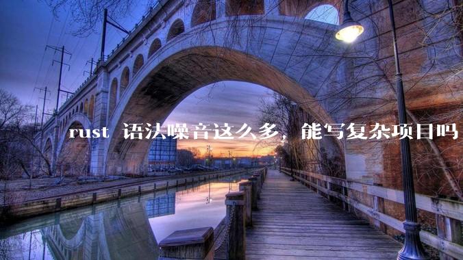 rust 语法噪音这么多, 能写复杂项目吗?